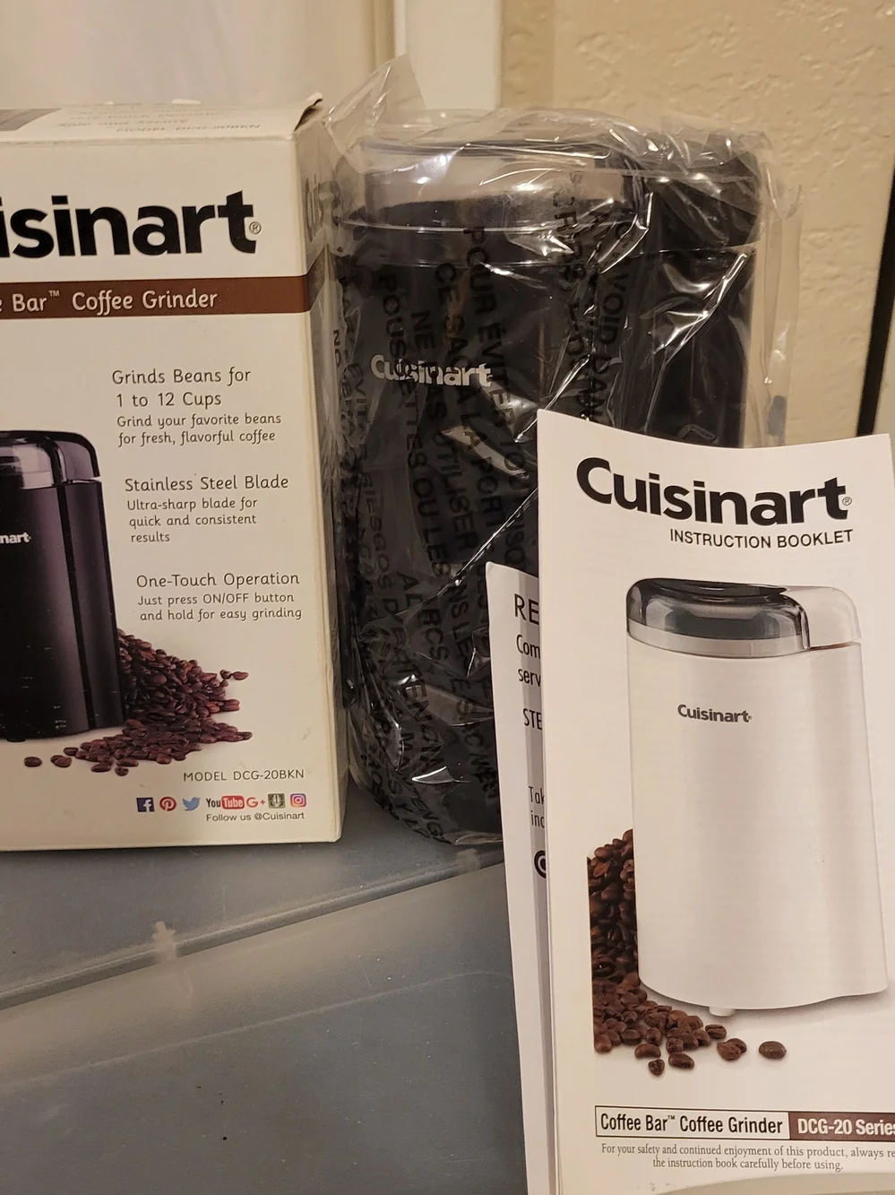 Cuisinart Coffee Bar Coffee Grinder DCG-20BKN Black New Open Box